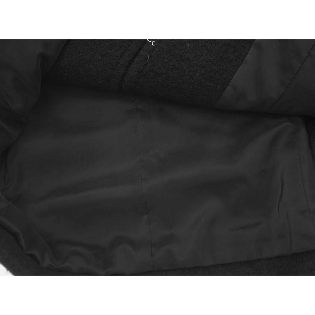 ReFLEcT(リフレクト)のリフレクト ウール混 ノーカラー ジャケット size11/黒 ◇■ レディース レディースのジャケット/アウター(ノーカラージャケット)の商品写真