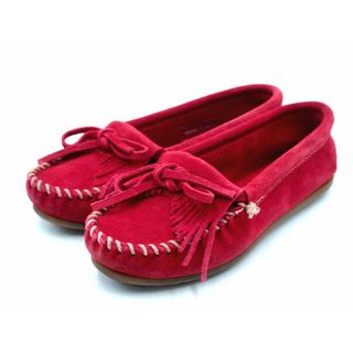 ミネトンカ(Minnetonka)のミネトンカ スウェード モカシン シューズ size5（22ｃｍ）/赤 ◇■ レディース(その他)