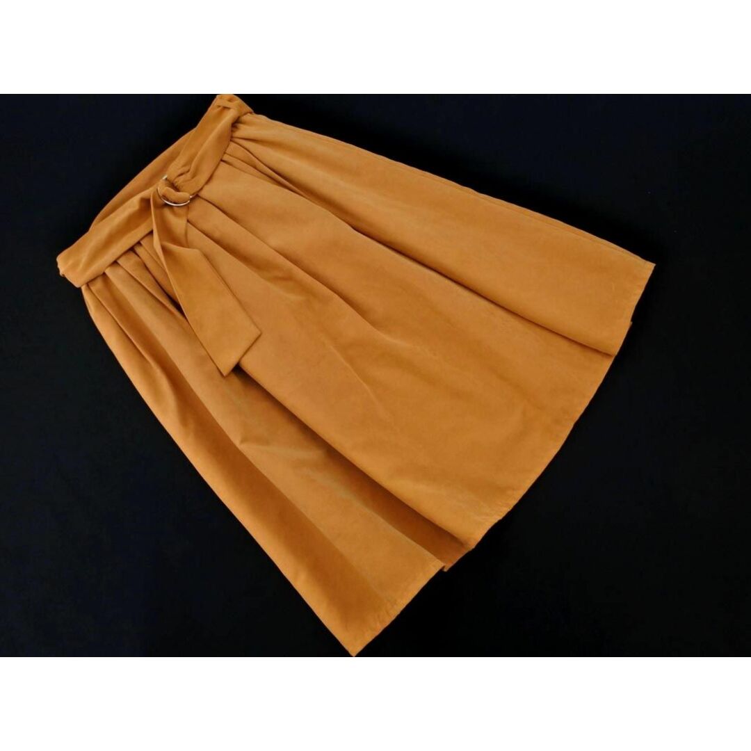 Techichi(テチチ)のTechichi テチチ フレア スカート sizeM/茶 ■■ レディース レディースのスカート(ひざ丈スカート)の商品写真