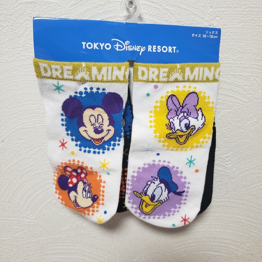 Disney(ディズニー)の【新品】ディズニー★ドリーミングインカラ―★ソックス2足組★16-18cm キッズ/ベビー/マタニティのこども用ファッション小物(靴下/タイツ)の商品写真