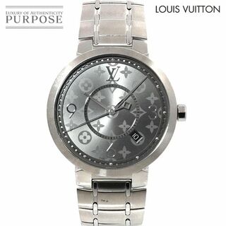 ルイヴィトン(LOUIS VUITTON)のルイ ヴィトン LOUIS VUITTON タンブール スリム エクリプス モノグラム Q1DM0 メンズ 腕時計 グレー 文字盤 クォーツ Tambour VLP 90222937(腕時計(アナログ))