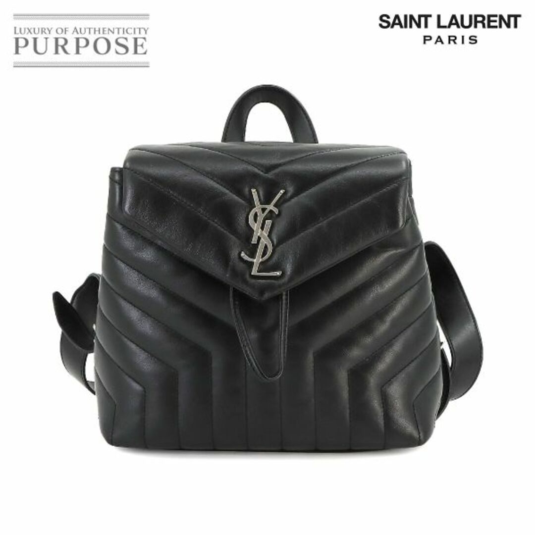 Saint Laurent(サンローラン)の未使用 展示品 サンローラン パリ SAINT LAURENT PARIS ルル バックパック リュックサック レザー ブラック 487220 シルバー 金具 VLP 90223237 レディースのバッグ(リュック/バックパック)の商品写真