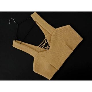 マウジー(moussy)のMOUSSY マウジー ニット ビスチェ sizeF/ベージュ ◇■ レディース(その他)