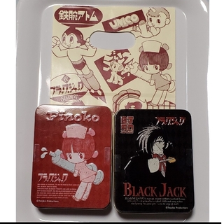 手塚治虫 ブラックジャック缶 チョコレート 50周年＋ピノコ 手提げ袋付 未開封(菓子/デザート)