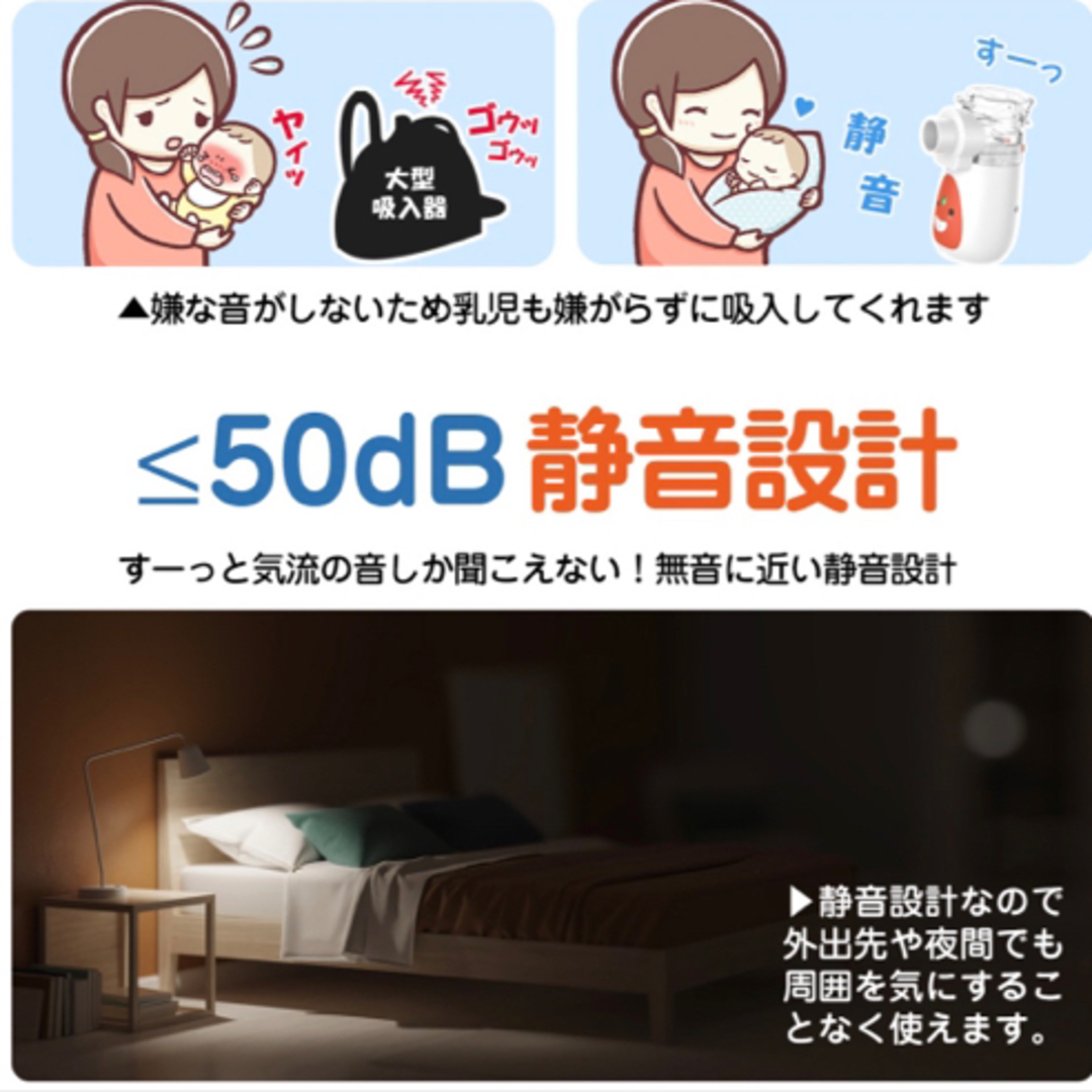 メッシュ式ネブライザ　超音波　吸入器 スマホ/家電/カメラの美容/健康(その他)の商品写真