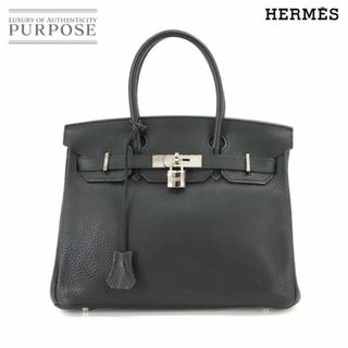 エルメス(Hermes)の新品同様 エルメス HERMES バーキン30 ハンド バッグ トリヨンクレマンス ブラック □M刻印 シルバー 金具 VLP 90225740(ハンドバッグ)