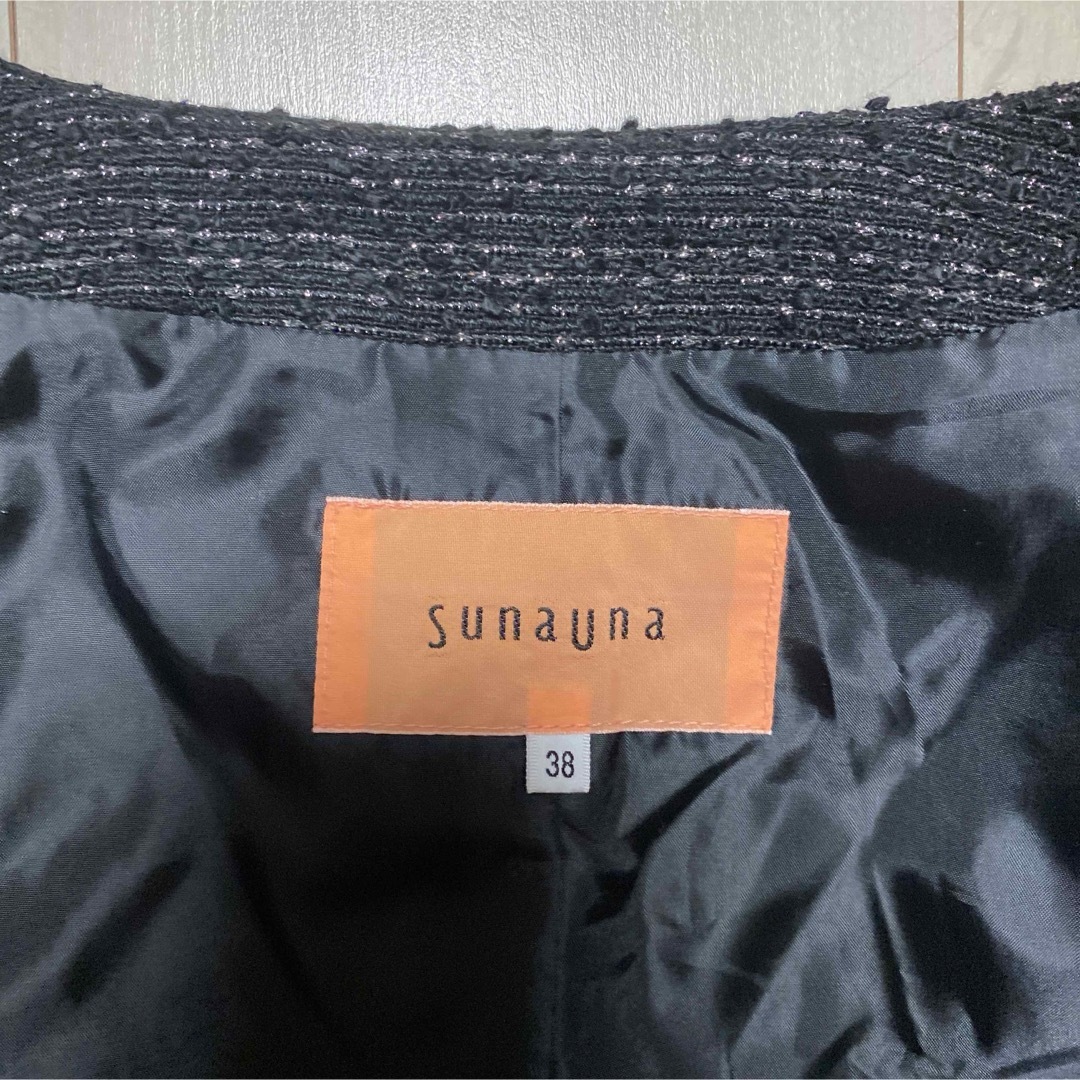 SunaUna(スーナウーナ)のSunaUna ノーカラージャケット 38 レディースのジャケット/アウター(ノーカラージャケット)の商品写真