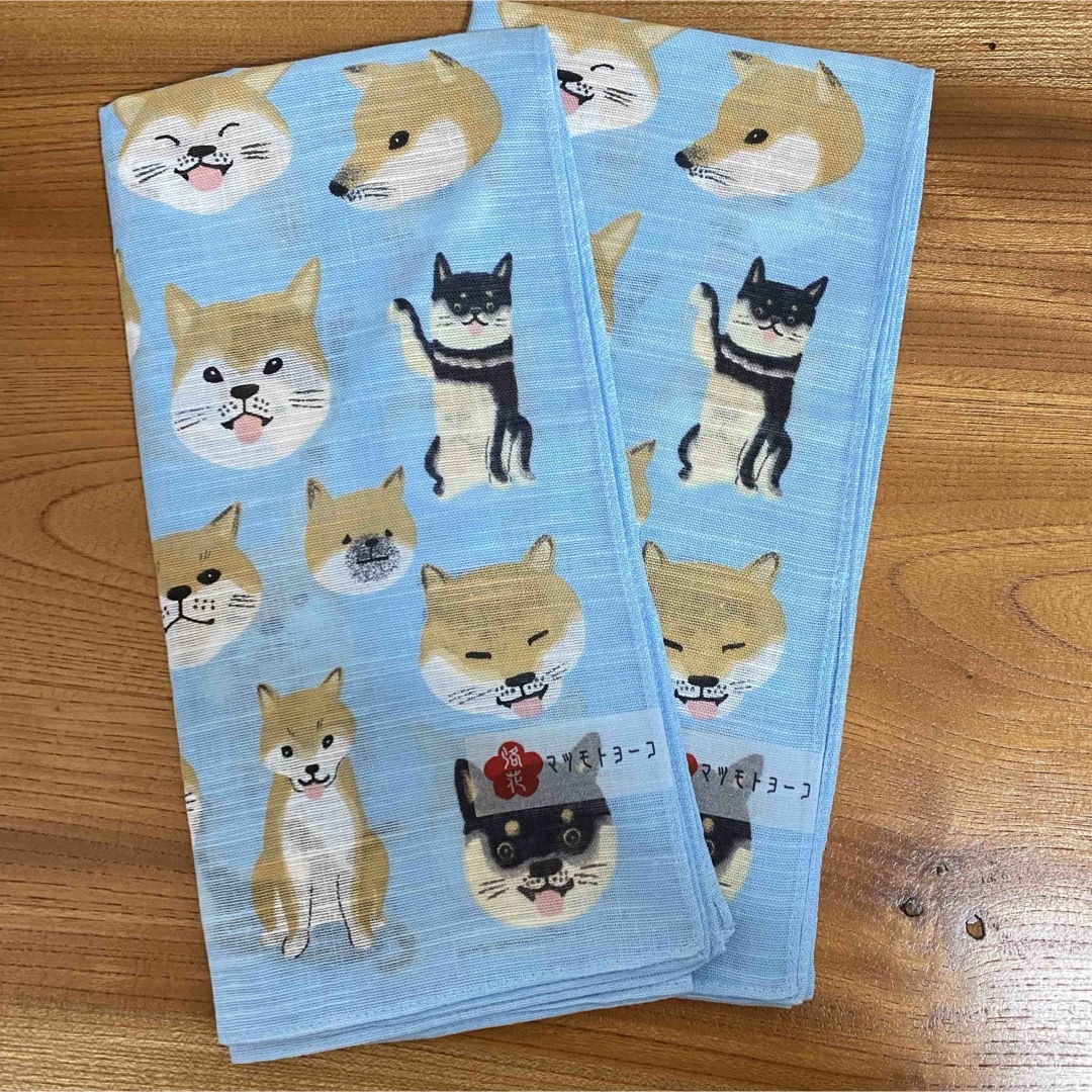 柴犬 ハンカチ 2枚セット レディースのファッション小物(ハンカチ)の商品写真