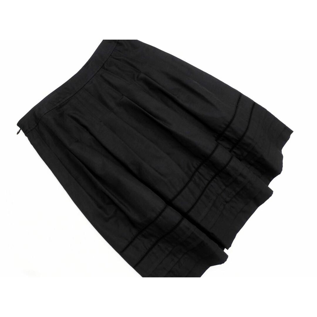 FRAGILE(フラジール)のFRAGILE フラジール タック プリーツ Aライン 台形 スカート size38/黒 ■■ レディース レディースのスカート(ミニスカート)の商品写真
