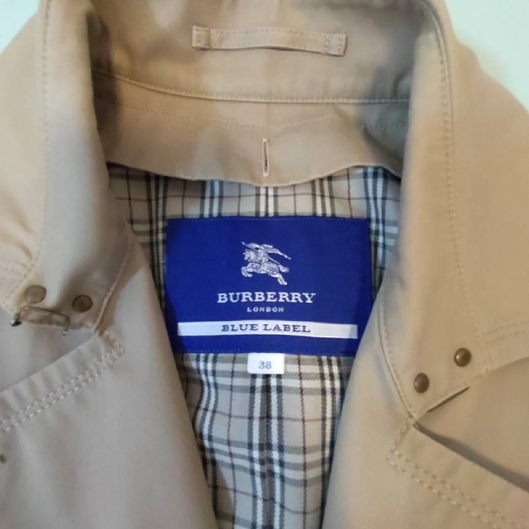 BURBERRY BLUE LABEL(バーバリーブルーレーベル)の【値下げ】バーバリーブルーレーベル　トレンチコート38 レディースのジャケット/アウター(トレンチコート)の商品写真