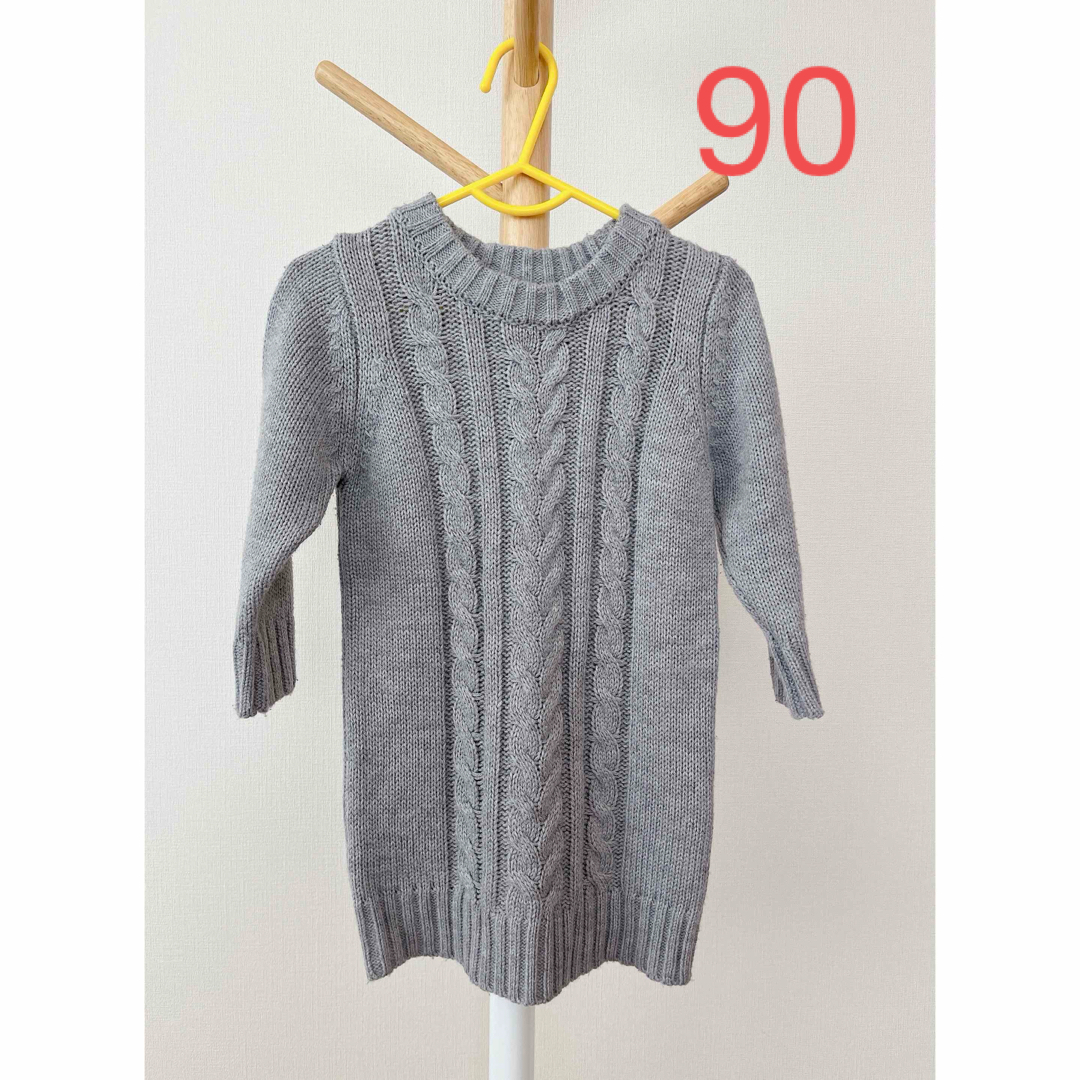 西松屋(ニシマツヤ)のニットワンピース　90サイズ キッズ/ベビー/マタニティのキッズ服女の子用(90cm~)(ワンピース)の商品写真