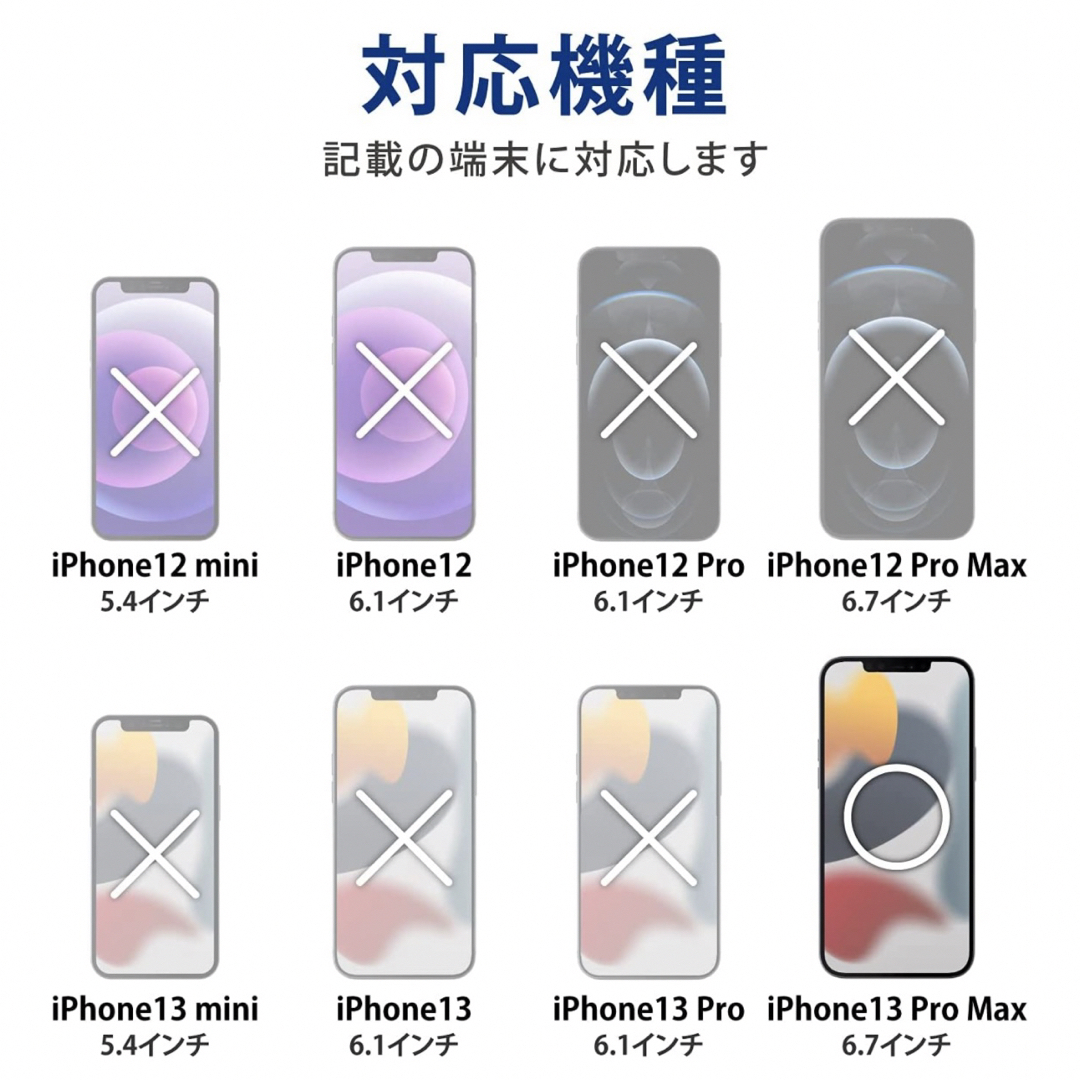 ELECOM(エレコム)のiPhone 13 Pro Max/レザーケース/手帳型/薄型/ネイビー スマホ/家電/カメラのスマホアクセサリー(iPhoneケース)の商品写真