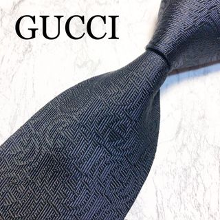 グッチ(Gucci)のGUCCI ネクタイ　GG インターロッキング　マーモント　ネイビー(ネクタイ)