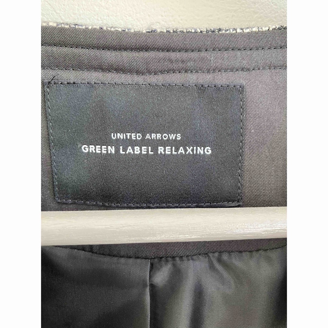 UNITED ARROWS green label relaxing(ユナイテッドアローズグリーンレーベルリラクシング)のツイードノーカラージャケット レディースのジャケット/アウター(ノーカラージャケット)の商品写真