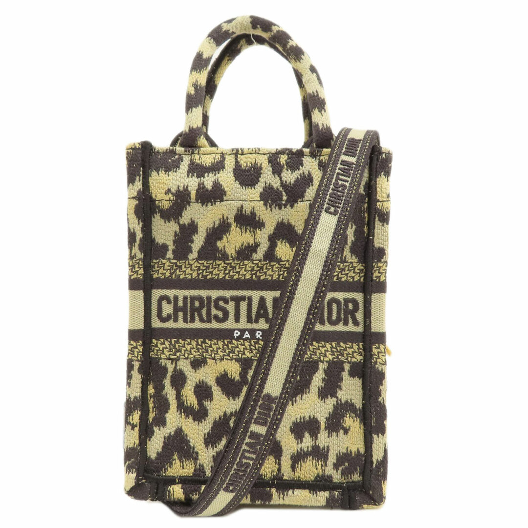 Christian Dior(クリスチャンディオール)のCHRISTIAN DIOR ブックトートミニ レオパード柄 2WAY ハンドバッグ キャンバス レディース レディースのバッグ(ハンドバッグ)の商品写真