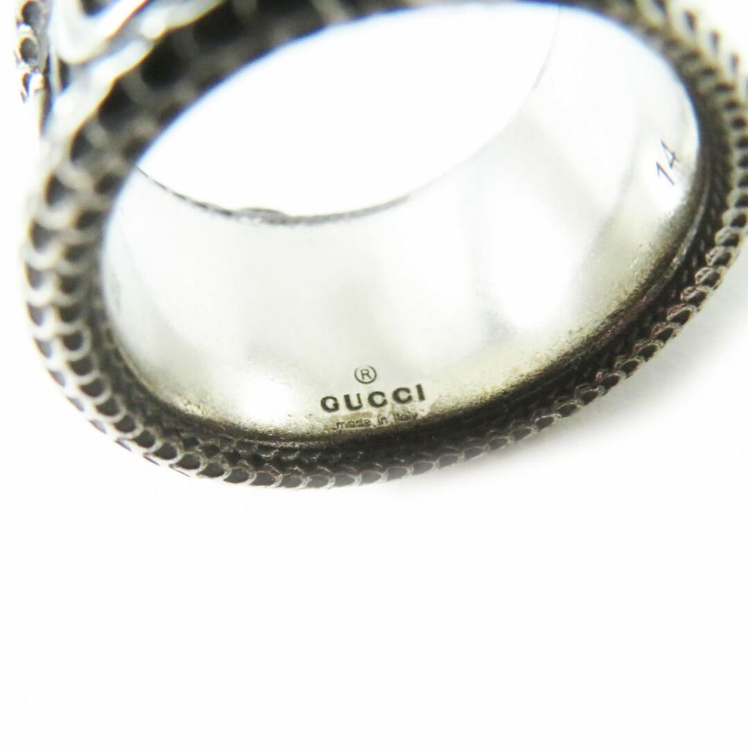 Gucci(グッチ)の美品◎イタリア製 GUCCI グッチ 577201 スネーク＆ダブルG リング／指輪 レディース Ag925 シルバー 重量：14.6ｇ サイズ14号 レディースのアクセサリー(リング(指輪))の商品写真