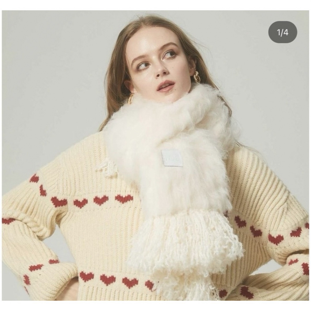 THE TOE PIGALLE SHAGGY MUFFLER(Pigalle shaggy Vneck knit) THE TOE PIGALLE SHAGGY MUFFLER(Pigalle shaggy Vneck knit)