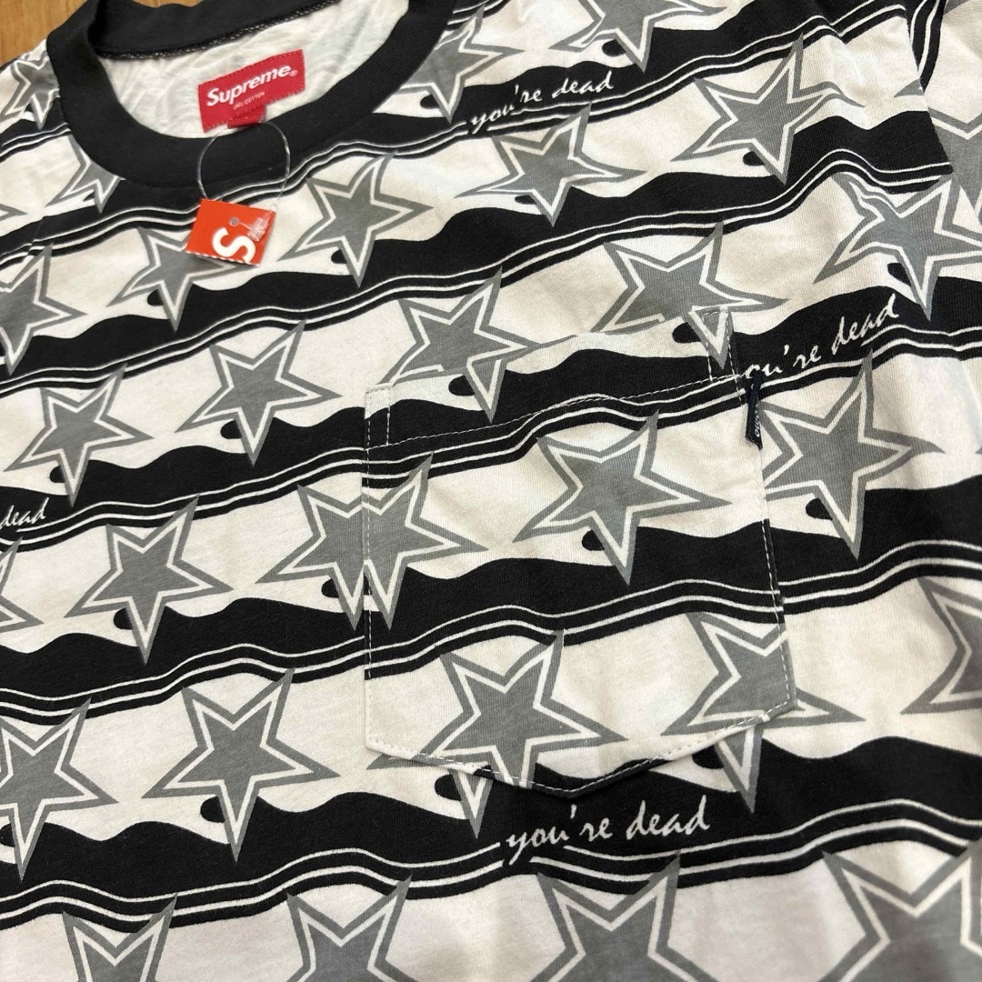 Supreme(シュプリーム)の【新品未使用】シュプリーム　半袖　Tシャツ　星柄　総柄　黒白 メンズのトップス(Tシャツ/カットソー(半袖/袖なし))の商品写真