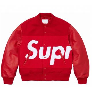 シュプリーム(Supreme)の【Mサイズ】 Big Logo Chenille Varsity Jacket(スタジャン)