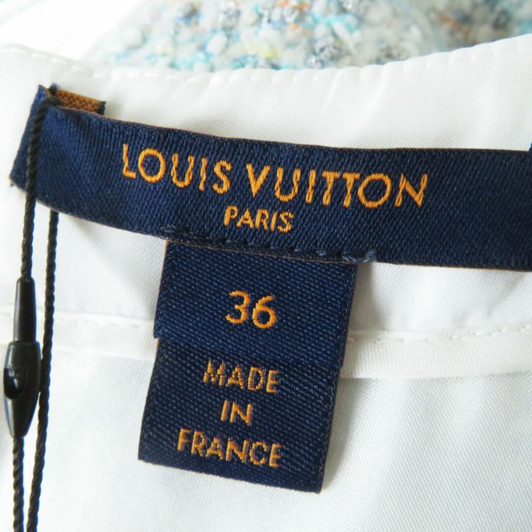 LOUIS VUITTON(ルイヴィトン)の未使用品◎正規品 22AW 定466400円 LV ルイヴィトン 1AA9YB スターダストルレックス ツイード Aライン ドレス/ワンピース マルチ 36 タグ付 レディースのワンピース(その他)の商品写真