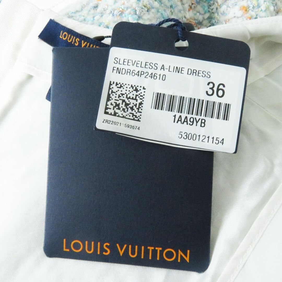 LOUIS VUITTON(ルイヴィトン)の未使用品◎正規品 22AW 定466400円 LV ルイヴィトン 1AA9YB スターダストルレックス ツイード Aライン ドレス/ワンピース マルチ 36 タグ付 レディースのワンピース(その他)の商品写真