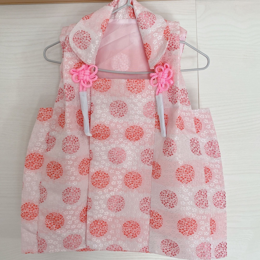 被布コート 七五三 女の子 ピンク 新品未使用 キッズ/ベビー/マタニティのキッズ服女の子用(90cm~)(和服/着物)の商品写真