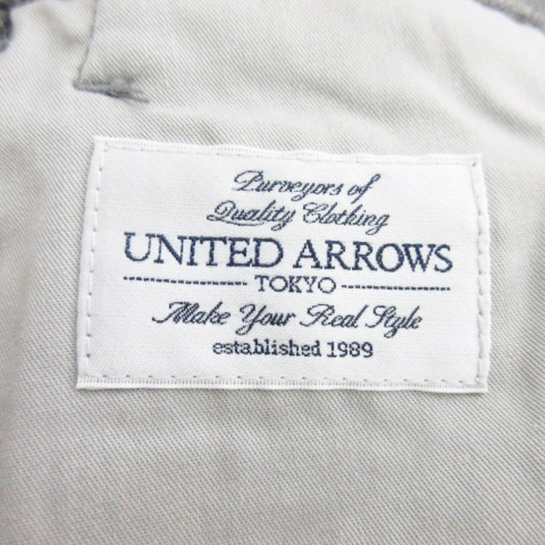 UNITED ARROWS(ユナイテッドアローズ)のユナイテッドアローズ パンツ ストレート ウエスト紐 薄手 無地 S グレー  メンズのパンツ(スラックス)の商品写真