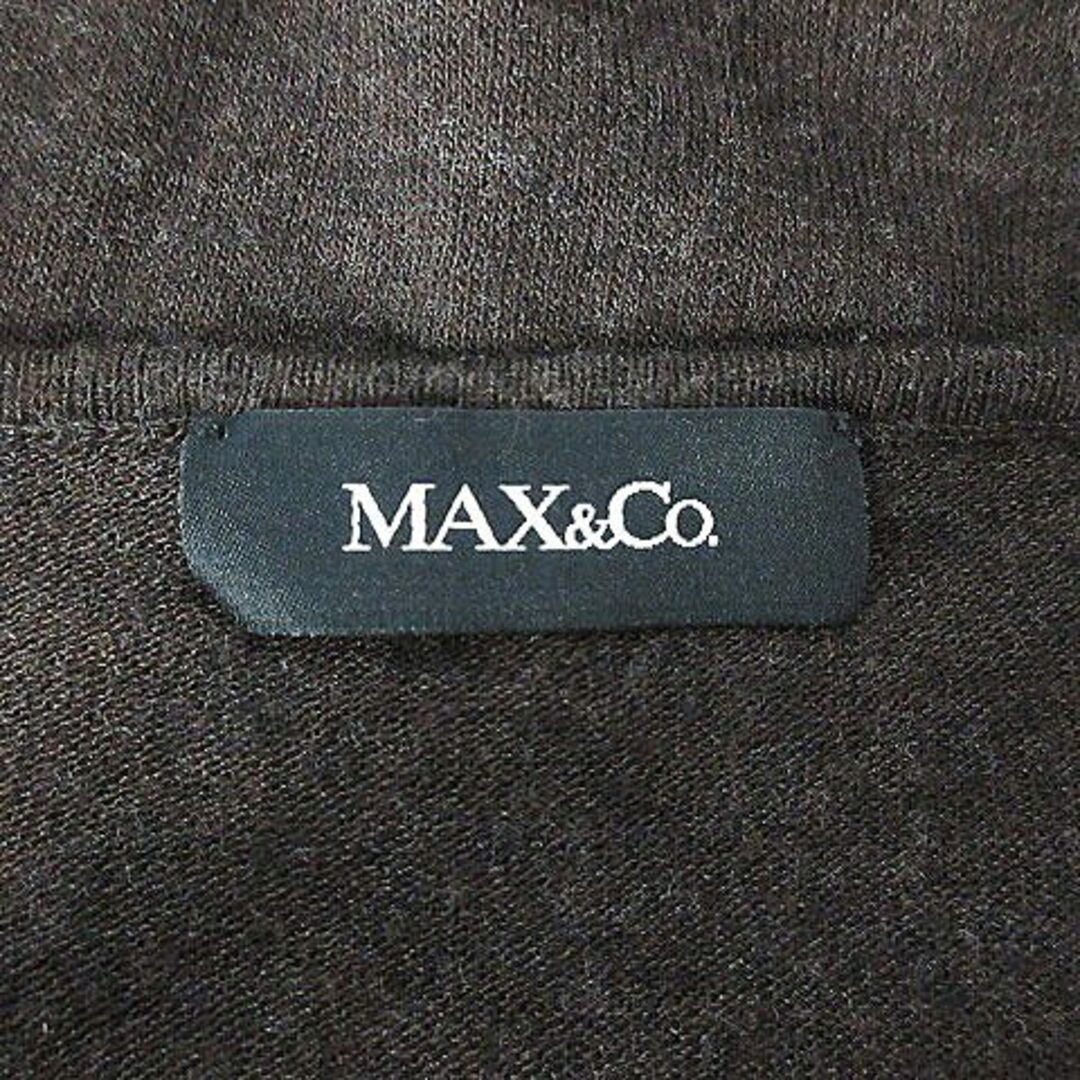 Max & Co.(マックスアンドコー)のマックス&コー ニット カットソー 長袖 ドレープネック 薄手 無地 M 茶 レディースのトップス(ニット/セーター)の商品写真