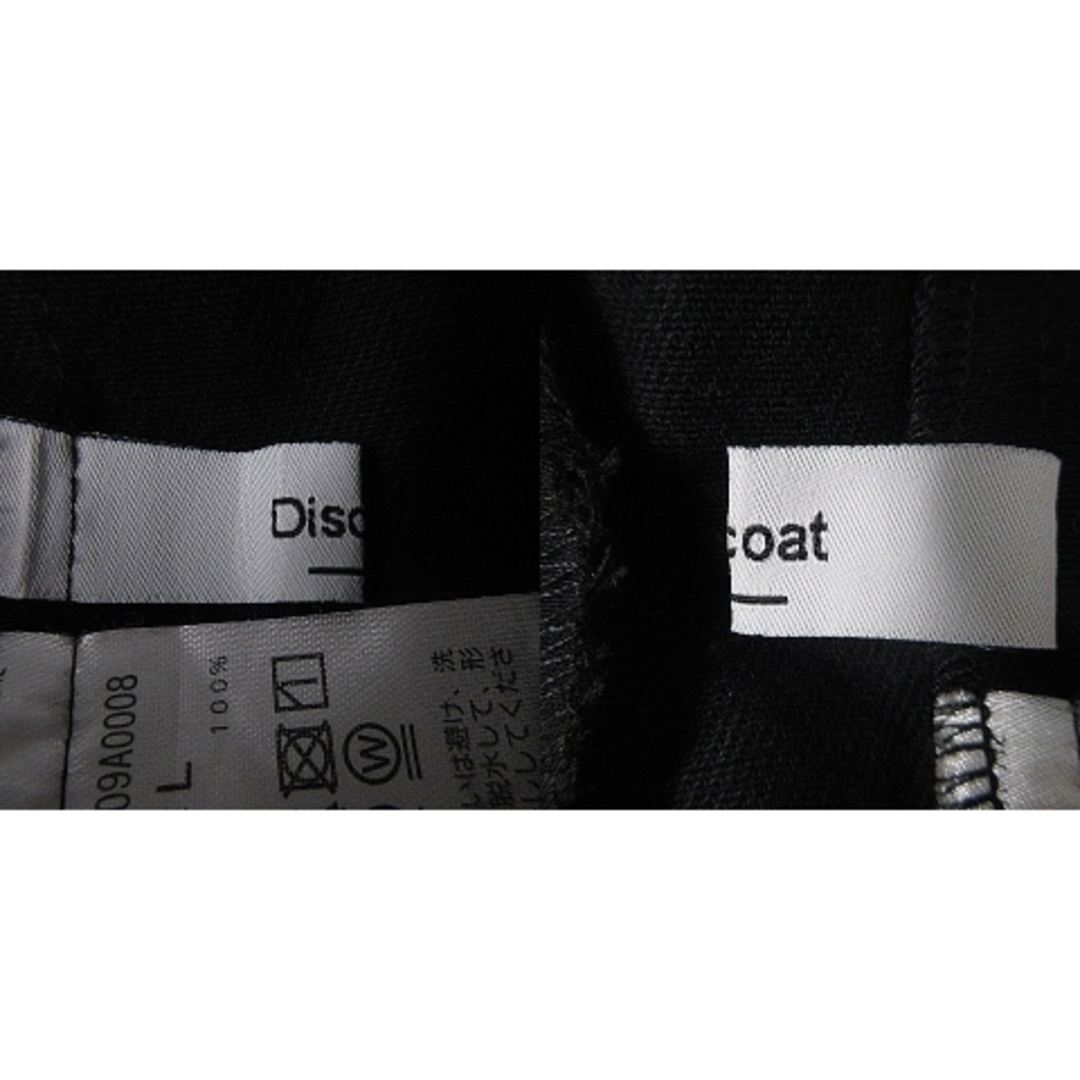Discoat(ディスコート)のディスコート コットンツイルサロペット ノースリーブ ワイド コットン L 黒 レディースのパンツ(サロペット/オーバーオール)の商品写真