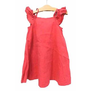 プチバトー(PETIT BATEAU)の【中古】PETIT BATEAU プチバトー  子供服 キッズ ワンピース レッド ノースリーブ 女の子 5ans 110cm(ワンピース)