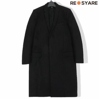 ディオールオム(DIOR HOMME)の美品 DIOR HOMME ディオールオム 0H3132290315 ナローラペル 比翼 ウール チェスター コート ビジネス フォーマル 46282 (チェスターコート)