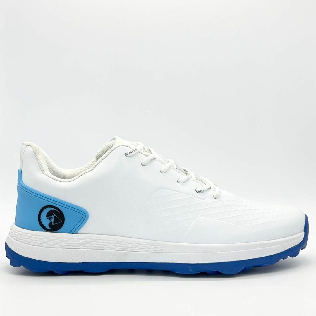 メンズ ゴルフシューズ 防水レザー クッション スパイク 青 26.5cm メンズの靴/シューズ(スニーカー)の商品写真