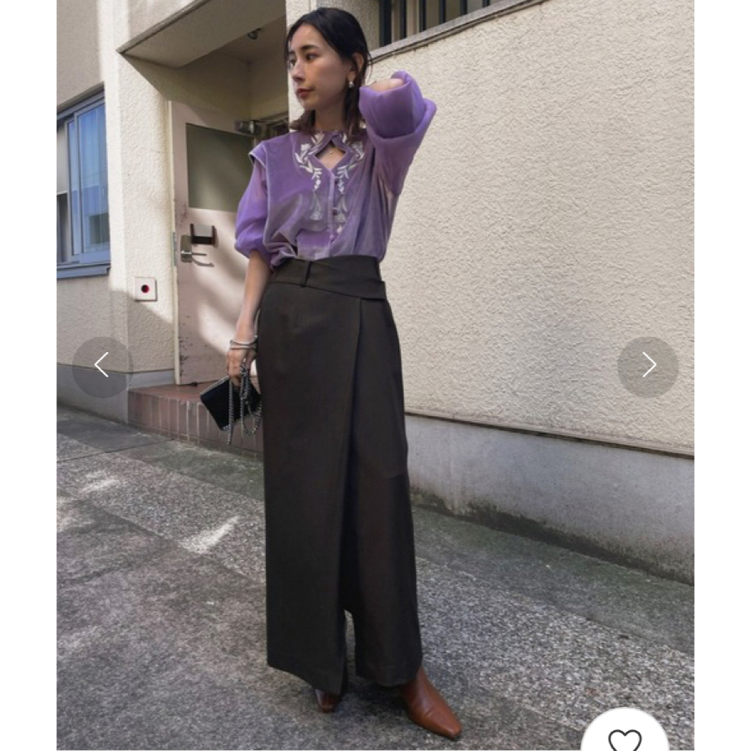 Ameri VINTAGE(アメリヴィンテージ)のAmeri  AURORA TWILL WRAP SKIRT  Sサイズ レディースのスカート(ロングスカート)の商品写真