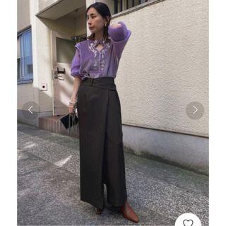 アメリヴィンテージ(Ameri VINTAGE)のAmeri  AURORA TWILL WRAP SKIRT  Sサイズ(ロングスカート)