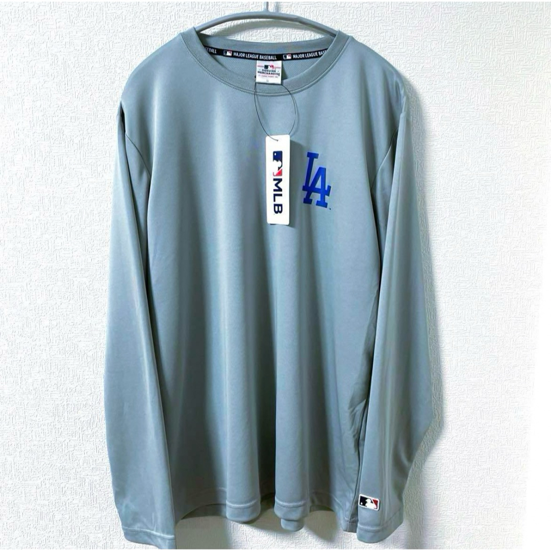 MLB(メジャーリーグベースボール)のMLB ロサンゼルス　ドジャース ロンＴ シャツ メッシュ　XL 大谷翔平　 メンズのトップス(Tシャツ/カットソー(七分/長袖))の商品写真