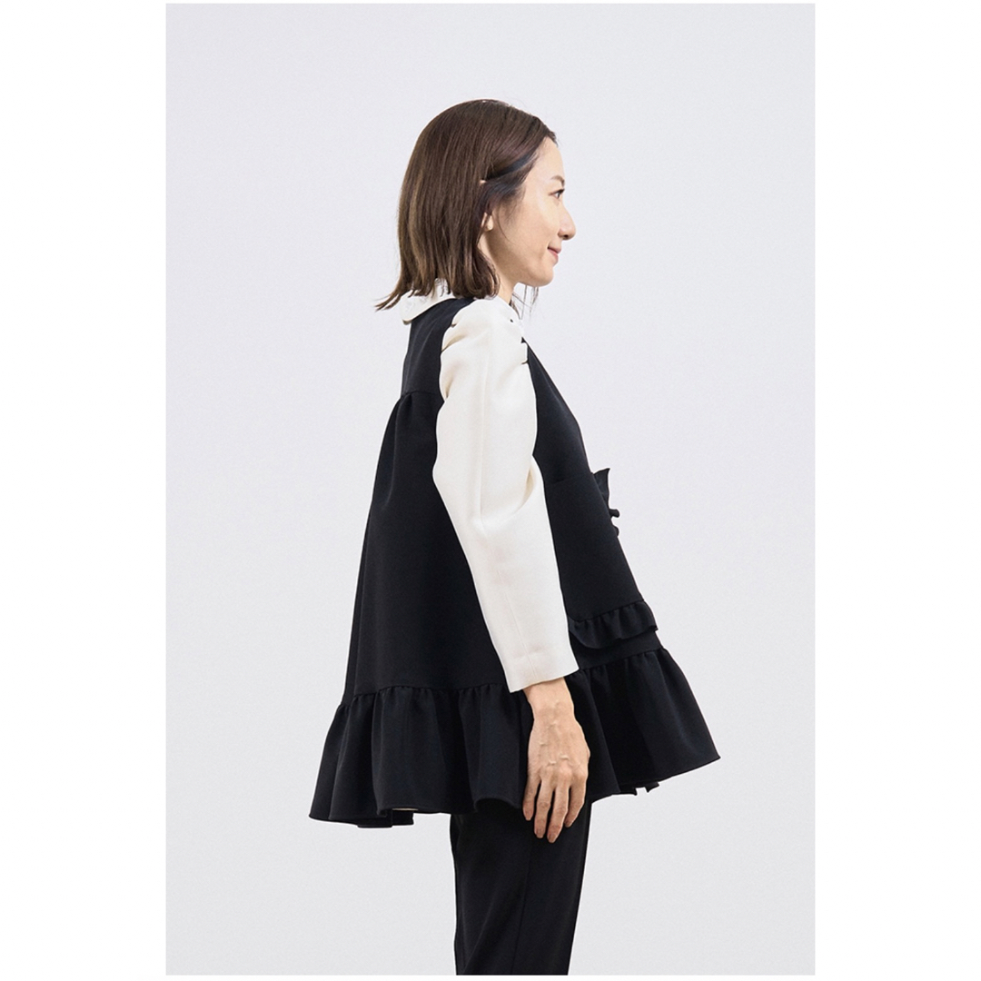 yori ポケットフリルジレ ブラック 新品 本店 - トップス yori ポケットフリルジレ ブラック 新品 本店 - トップス