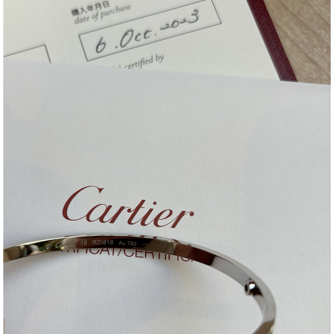 Cartier(カルティエ)のカルティエ ラブブレス 19 パヴェダイヤ ほぼ未使用 ホワイトゴールド メンズのアクセサリー(ブレスレット)の商品写真