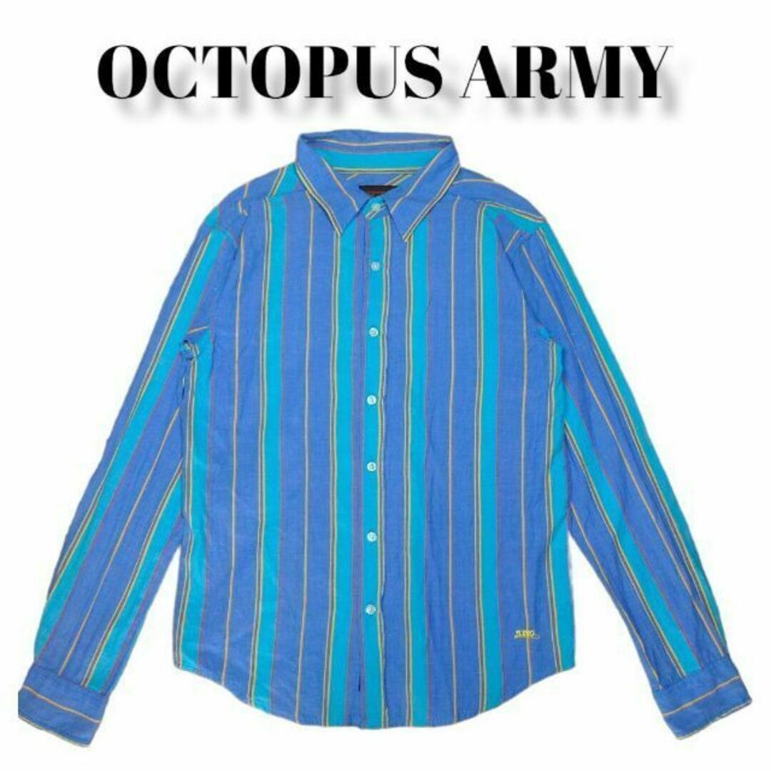 OCTOPUS ARMY(オクトパスアーミー)のoctopus army　ストライプ　ボタンシャツ　古着　オクトパスアーミー メンズのトップス(シャツ)の商品写真