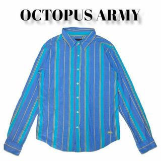 オクトパスアーミー(OCTOPUS ARMY)のoctopus army　ストライプ　ボタンシャツ　古着　オクトパスアーミー(シャツ)