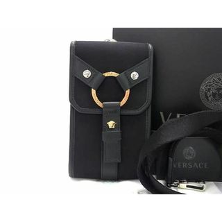 ヴェルサーチ(VERSACE)の■新品同様■ VERSACE ヴェルサーチ メデューサ ナイロン×レザー ショルダーバッグ ポシェット レディース ブラック系 FA0271(ショルダーバッグ)