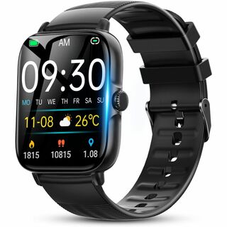 【Bluetooth通話機能付き】 スマートウォッチ 1.7インチ IP68防水(腕時計(デジタル))