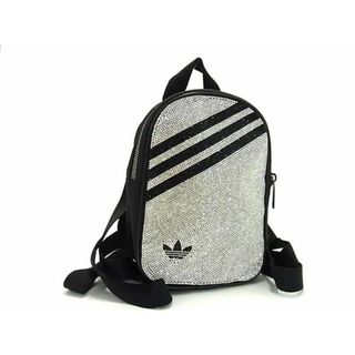 adidas - ■新品■未使用■ adidas アディダス ポリエステル ラインストーン ミニリュックサック バックパック シルバー系×ブラック系 BI0898 