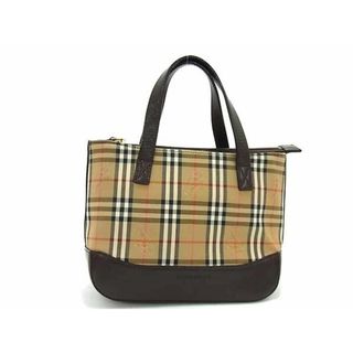 バーバリー(BURBERRY)の■極美品■ BURBERRY バーバリー ノバチェック キャンバス×レザー ハンドバッグ トートバッグ レディース ブラウン系 AX1100 (ボディーバッグ)