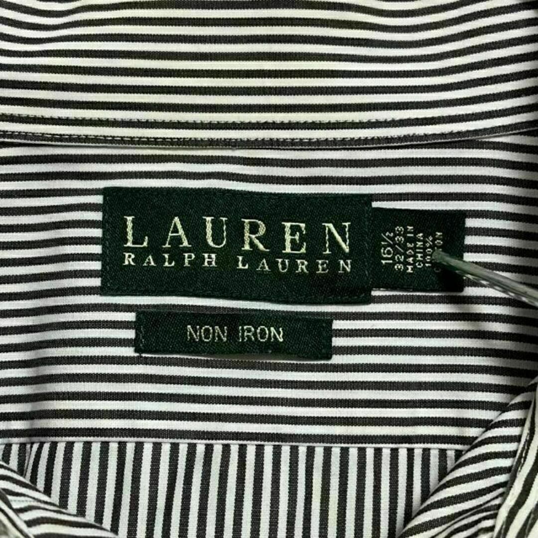 Ralph Lauren(ラルフローレン)のv68 ラルフローレン NON IRON 長袖シャツ ストライプ 開襟 レディースのトップス(シャツ/ブラウス(長袖/七分))の商品写真