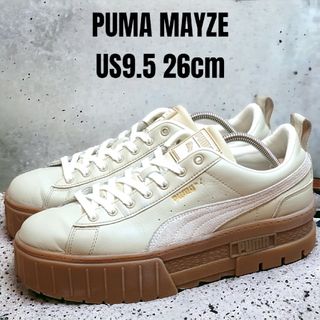 プーマ(PUMA)のPUMA MAYZE プーマ メイズ 26cm 厚底スニーカー ベージュ(スニーカー)