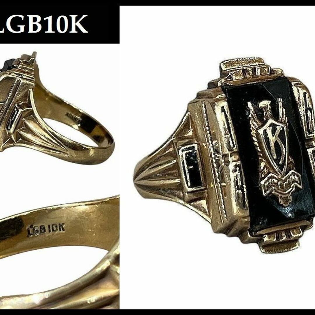 LGB社製 10K 1960年 ヘリテイジ カレッジ リング 7.8g 18号の LGB社製 10K 1960年 ヘリテイジ カレッジ リング 7.8g 18号の