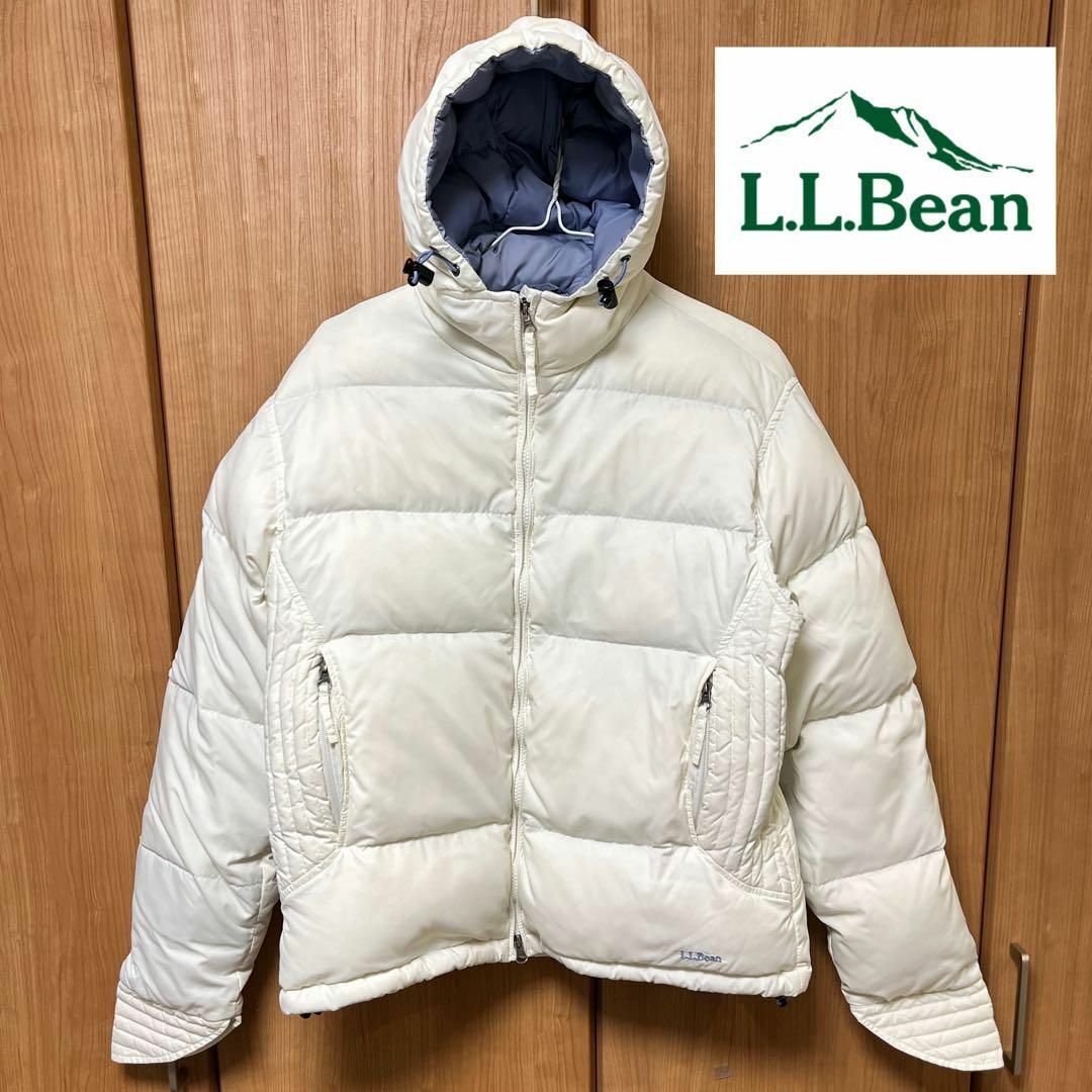 L.L.Bean(エルエルビーン)のL.L.Bean(エルエルビーン) ハイネックダウンジャケット 防寒 アイボリー レディースのジャケット/アウター(ダウンジャケット)の商品写真