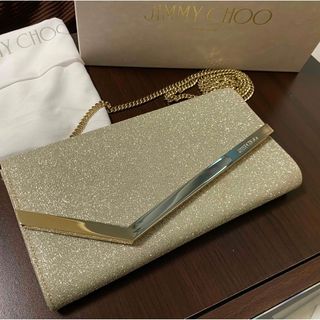 ジミーチュウ(JIMMY CHOO)のEMMIE  クラッチバッグ　チェーンウォレット　パーティバッグ(クラッチバッグ)