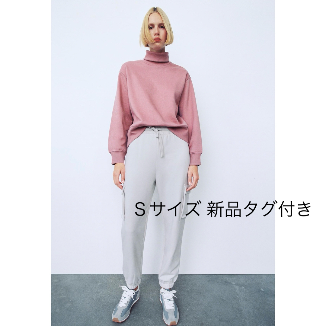 ZARA - ZARA ハイネックスウェットシャツ ピンクS 新品タグ付き 最終