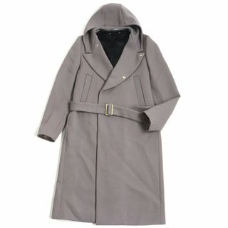 ポールスミス(Paul Smith)の極美品▼Paul Smith ポールスミス 739N フード・ベルト付き メルトンウール100% コート グレー L メンズ 日本製 正規品(その他)